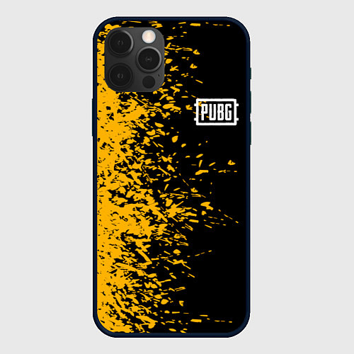 Чехол iPhone 12 Pro Max PUBG: Yellow vs Black / 3D-Черный – фото 1