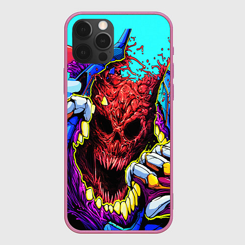 Чехол iPhone 12 Pro Max CS:GO Hyper Beast / 3D-Малиновый – фото 1