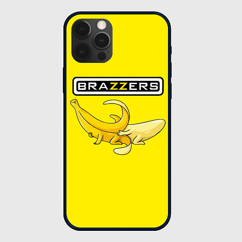 Чехол iPhone 12 Pro Max Brazzers: Yellow Banana / 3D-Черный – фото 1