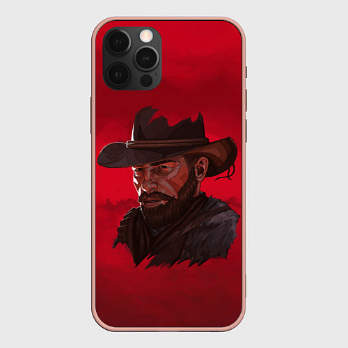 Чехол iPhone 12 Pro Max Red Dead Redemption / 3D-Светло-розовый – фото 1