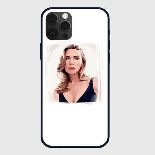 Чехол iPhone 12 Pro Max Скарлетт Йоханссон / 3D-Черный – фото 1