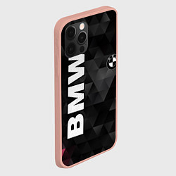 Чехол для iPhone 12 Pro Max BMW: Polygon, цвет: 3D-светло-розовый — фото 2