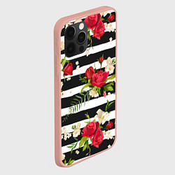 Чехол для iPhone 12 Pro Max Розы и орхидеи, цвет: 3D-светло-розовый — фото 2