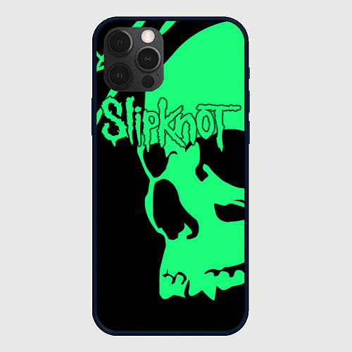 Чехол iPhone 12 Pro Max Slipknot: Acid Skull / 3D-Черный – фото 1