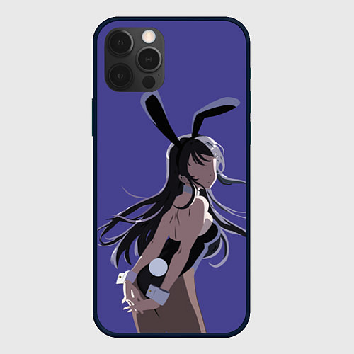 Чехол iPhone 12 Pro Max Senpai Girl / 3D-Черный – фото 1