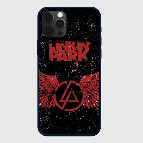 Чехол iPhone 12 Pro Max Linkin Park: Red Airs / 3D-Черный – фото 1