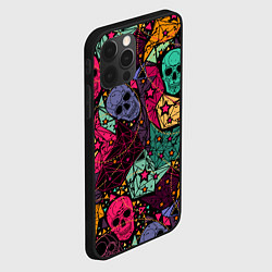 Чехол для iPhone 12 Pro Max Маскарад черепов, цвет: 3D-черный — фото 2