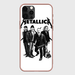 Чехол для iPhone 12 Pro Max Metallica, цвет: 3D-светло-розовый