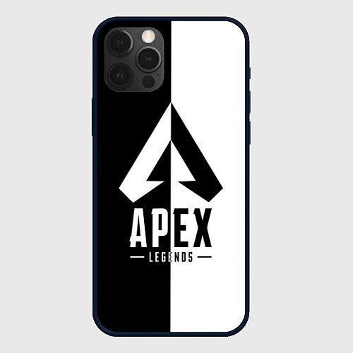 Чехол iPhone 12 Pro Max Apex Legends: Black & White / 3D-Черный – фото 1