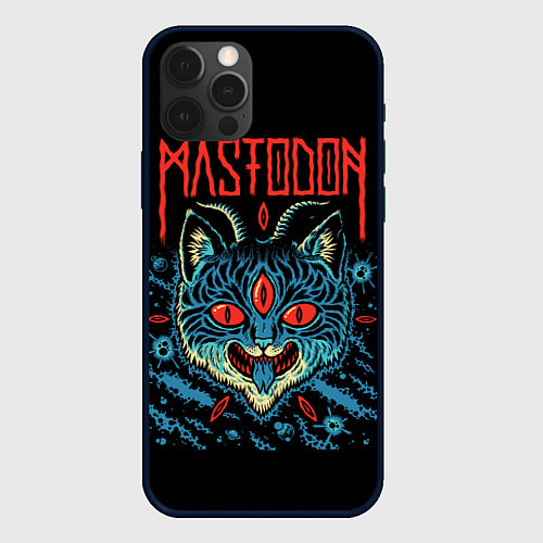Чехол iPhone 12 Pro Max Mastodon: Demonic Cat / 3D-Черный – фото 1