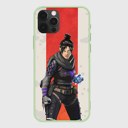 Чехол iPhone 12 Pro Max Apex Legends: Wraith / 3D-Салатовый – фото 1