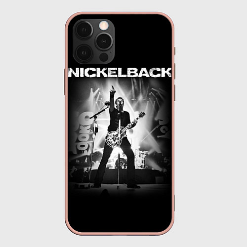 Чехол iPhone 12 Pro Max Nickelback Rock / 3D-Светло-розовый – фото 1