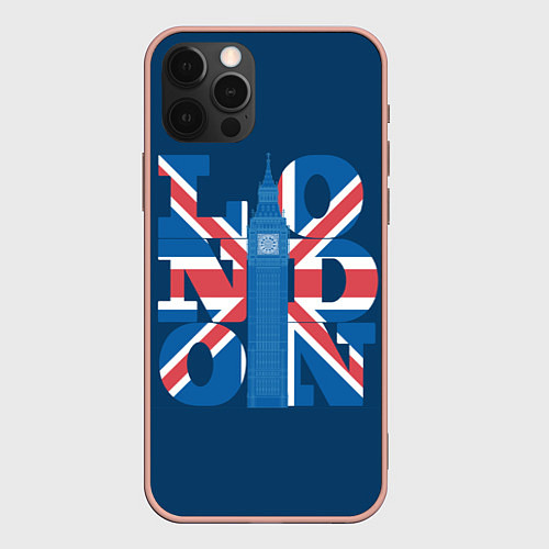 Чехол iPhone 12 Pro Max London: Great Britain / 3D-Светло-розовый – фото 1