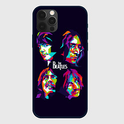 Чехол для iPhone 12 Pro Max The Beatles: Art Faces, цвет: 3D-черный