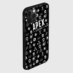 Чехол для iPhone 12 Pro Max Apex Legends: Black Pattern, цвет: 3D-черный — фото 2