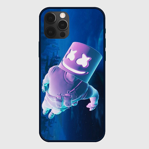 Чехол iPhone 12 Pro Max Marshmello Effect / 3D-Черный – фото 1