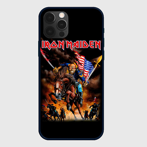 Чехол iPhone 12 Pro Max Iron Maiden: USA Warriors / 3D-Черный – фото 1