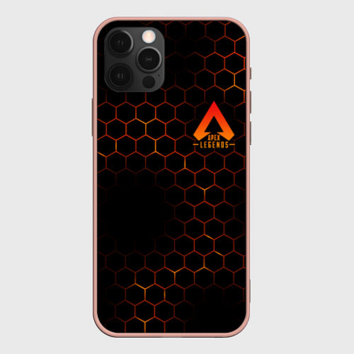 Чехол iPhone 12 Pro Max Apex Legends: Orange Carbon / 3D-Светло-розовый – фото 1