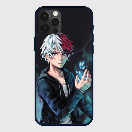 Чехол iPhone 12 Pro Max Лёд / 3D-Черный – фото 1