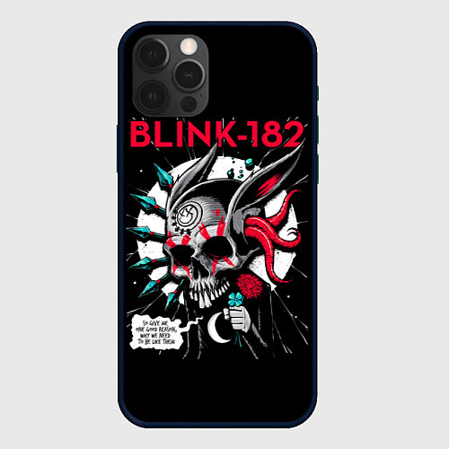 Чехол iPhone 12 Pro Max Blink-182: Death Punk / 3D-Черный – фото 1