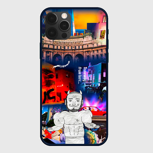 Чехол iPhone 12 Pro Max Runaway / 3D-Черный – фото 1