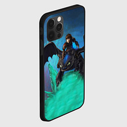Чехол для iPhone 12 Pro Max Как приручить дракона, цвет: 3D-черный — фото 2