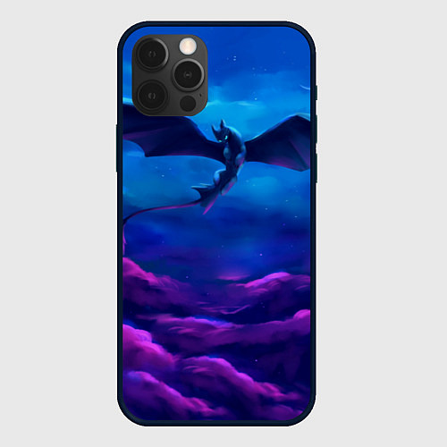 Чехол iPhone 12 Pro Max Неоновая фурия / 3D-Черный – фото 1