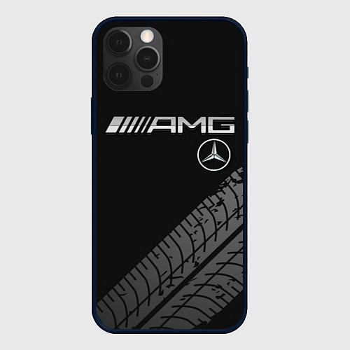 Чехол iPhone 12 Pro Max Mercedes AMG: Street Racing / 3D-Черный – фото 1