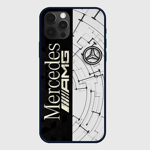 Чехол iPhone 12 Pro Max Mercedes AMG: Techno Style / 3D-Черный – фото 1