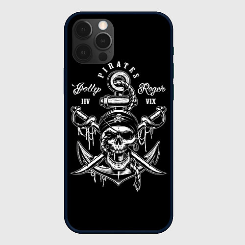 Чехол iPhone 12 Pro Max Pirates Team / 3D-Черный – фото 1