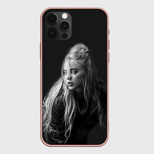 Чехол iPhone 12 Pro Max Billie Eilish: Black Fashion / 3D-Светло-розовый – фото 1
