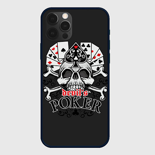 Чехол iPhone 12 Pro Max Poker devils / 3D-Черный – фото 1