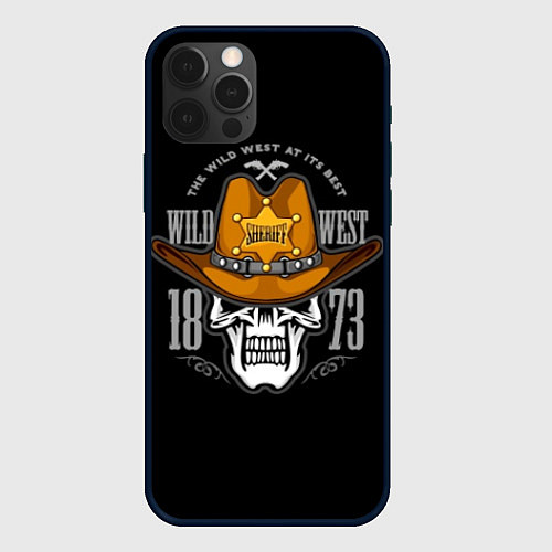 Чехол iPhone 12 Pro Max Wild West sheriff / 3D-Черный – фото 1