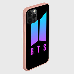 Чехол для iPhone 12 Pro Max BTS: Neon Night, цвет: 3D-светло-розовый — фото 2