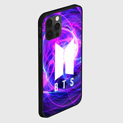 Чехол для iPhone 12 Pro Max BTS: Violet Neon, цвет: 3D-черный — фото 2