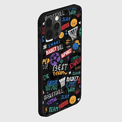 Чехол для iPhone 12 Pro Max Баскетбол коллаж, цвет: 3D-черный — фото 2