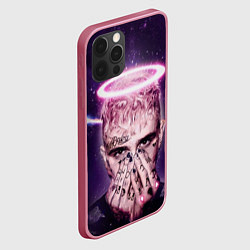 Чехол для iPhone 12 Pro Max Lil Peep: Black Angel, цвет: 3D-малиновый — фото 2