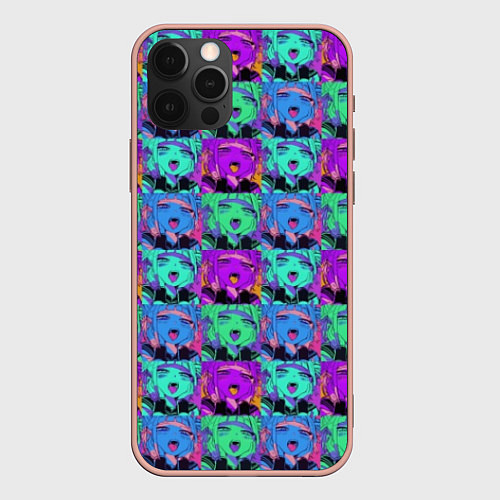 Чехол iPhone 12 Pro Max Моя геройская Академия тога ахегао / 3D-Светло-розовый – фото 1