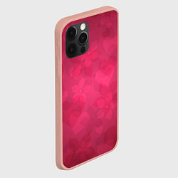 Чехол для iPhone 12 Pro Max Любовь и счастье, цвет: 3D-светло-розовый — фото 2
