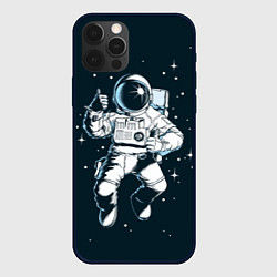 Чехол для iPhone 12 Pro Max Космонавт - открытый космос, цвет: 3D-черный