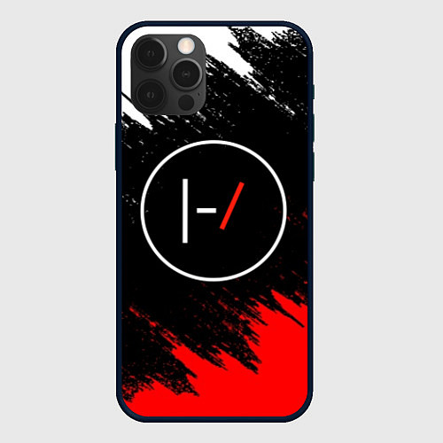 Чехол iPhone 12 Pro Max 21 Pilots: Black & Red / 3D-Черный – фото 1