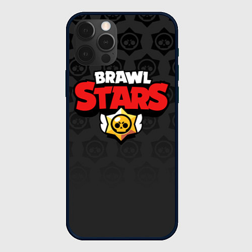 Чехол iPhone 12 Pro Max Brawl Stars: Black Team / 3D-Черный – фото 1