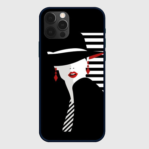 Чехол iPhone 12 Pro Max Fashion / 3D-Черный – фото 1