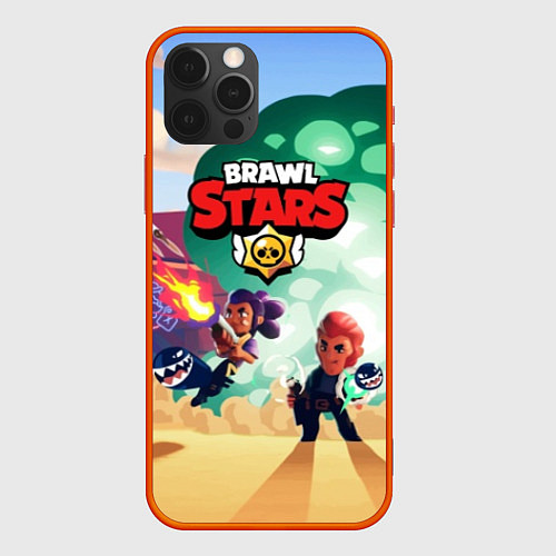 Чехол iPhone 12 Pro Max Brawl Stars / 3D-Красный – фото 1