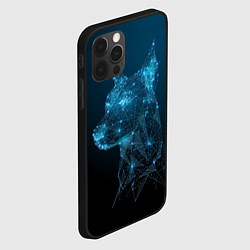 Чехол для iPhone 12 Pro Max Неоново-полигональный доберман, цвет: 3D-черный — фото 2