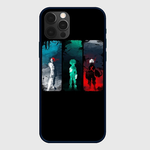 Чехол iPhone 12 Pro Max Boku No Hero Academia minimal / 3D-Черный – фото 1