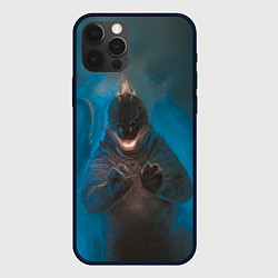 Чехол iPhone 12 Pro Max Blue Godzilla