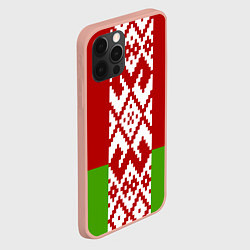 Чехол для iPhone 12 Pro Max Беларусь флаг, цвет: 3D-светло-розовый — фото 2