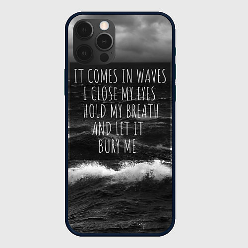 Чехол iPhone 12 Pro Max Bring Me The Horizon - it comes in waves / 3D-Черный – фото 1