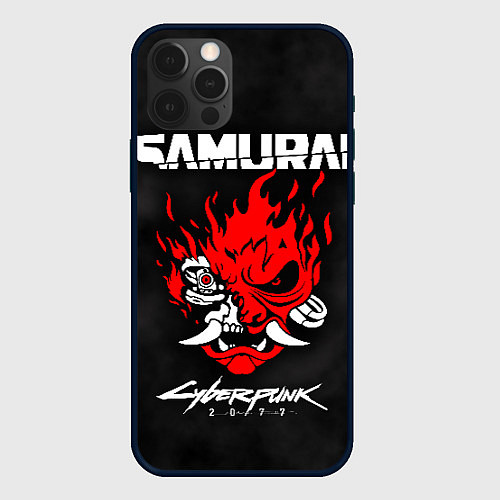 Чехол iPhone 12 Pro Max Cyberpunk 2077: Samurai / 3D-Черный – фото 1